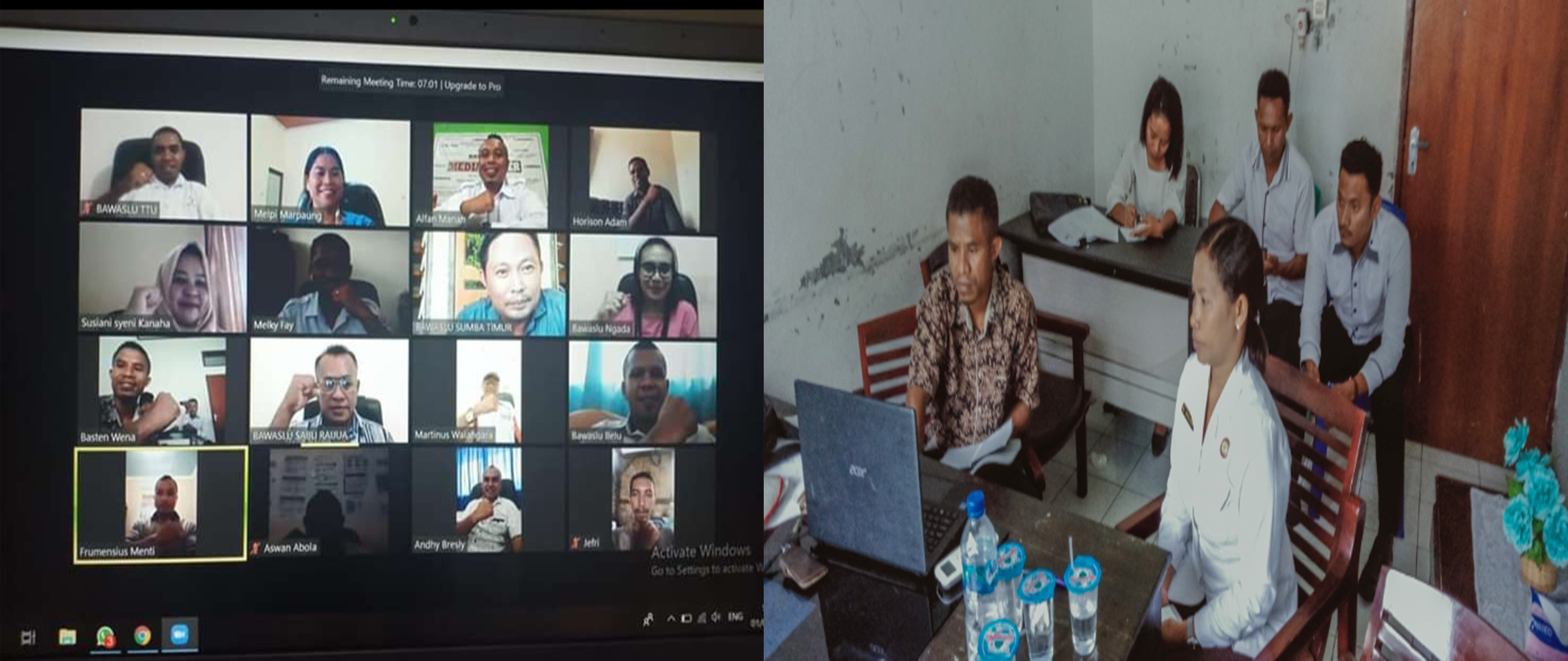 Penundaan Pilkada, Divisi HPP Bawaslu Ende  Ikut Rakor Bersama Bawaslu Kabupaten/Kota Se-NTT  Melalui Video Conference