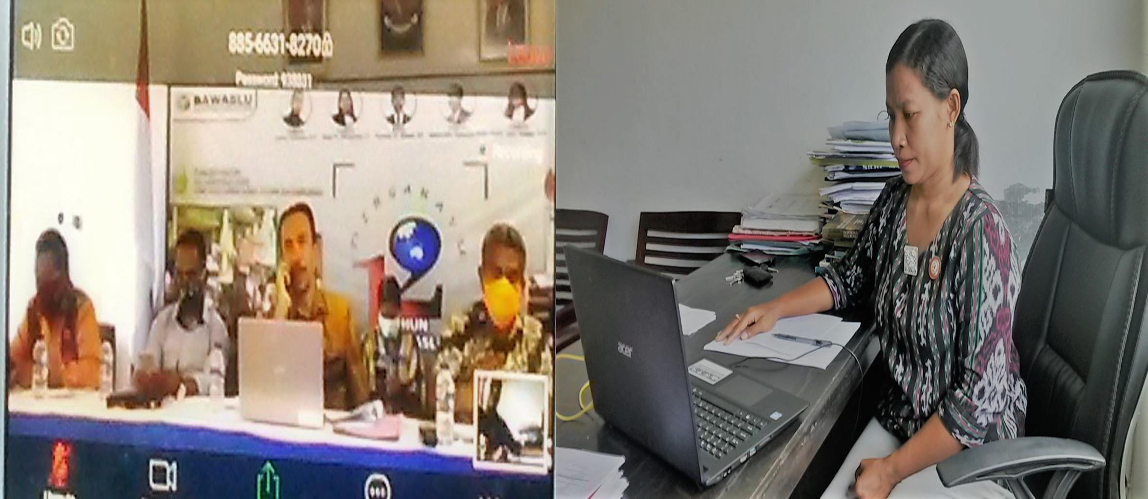 Divisi PHL Bawaslu Ende, Ikut Rapat Persiapan Pelaksanaan SKPP Daring Melalui Video Conference