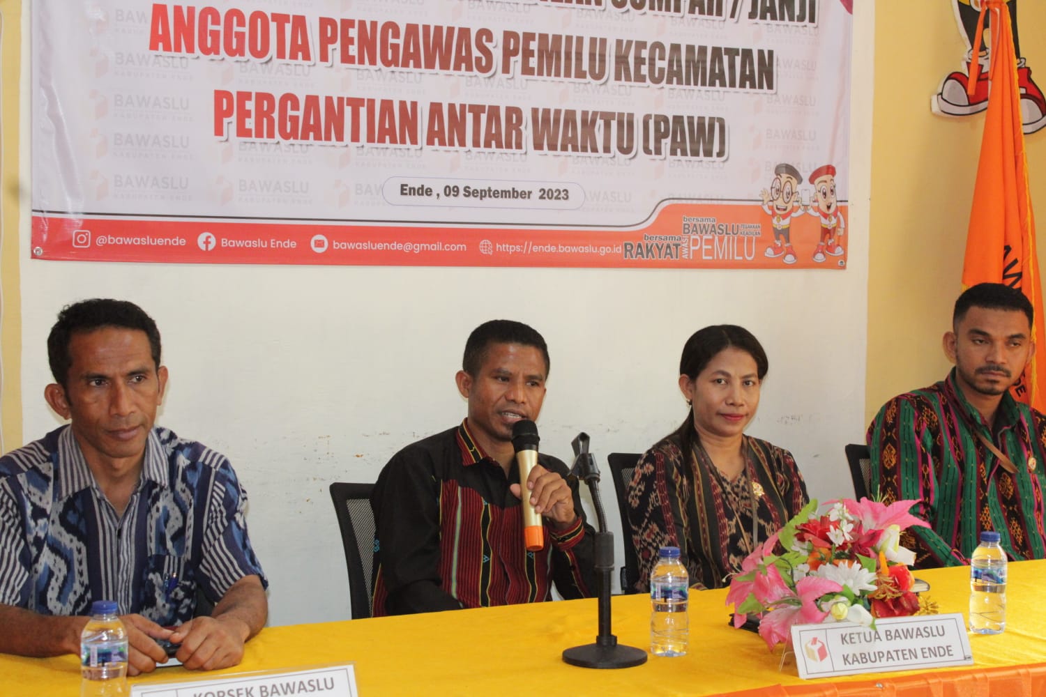 Bawaslu Ende Lakukan PAW Anggota Panwascam