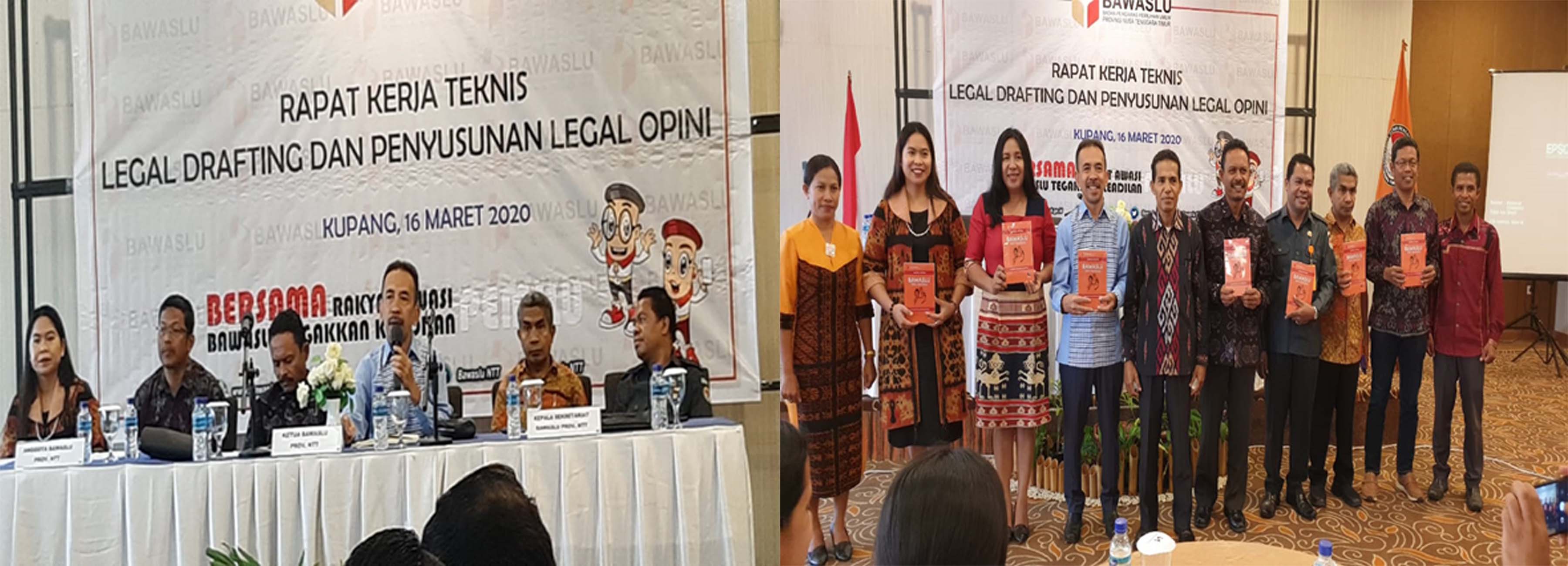 Perkaya Pemahaman Hukum,  Bawaslu Ende Ikut Rakernis  Legal Drafting dan Penyusunan Legal Opini